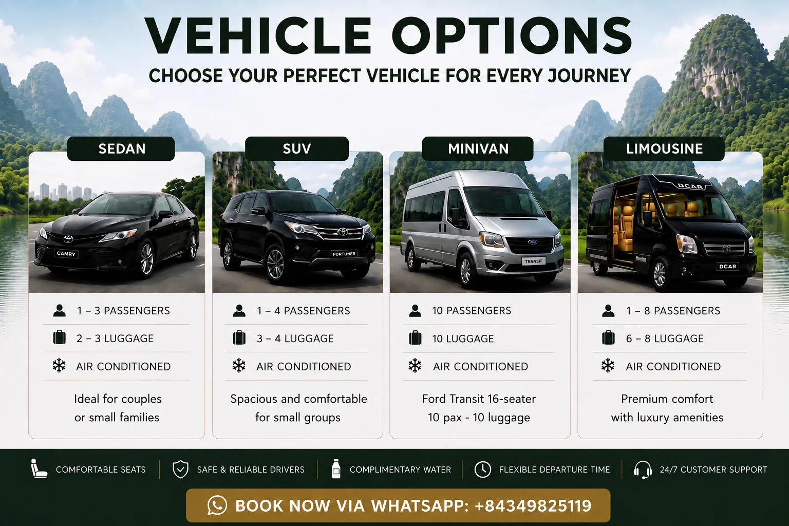 Transportation Options - Vietnam Private Car